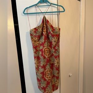 Floral beaded mini dress